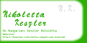 nikoletta keszler business card